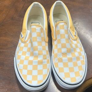 Yellow checkered vans